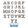 Alphabet Resin Rhinestone Patches DIY-TAC0005-45B-17