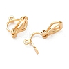 SHEGRACE Brass Clip-on Earring Findings XGR0141G-138G-2