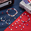 900Pcs 6 Styls Independence Day Themed Eco-Friendly Transparent Acrylic Beads Sets MACR-SP0001-55-4