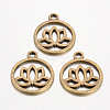 Tibetan Style Filigree Alloy Pendants TIBEP-5354-AB-FF-2