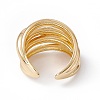 Rack Plating Brass Multi Circle Criss Cross Open Cuff Ring for Women X-RJEW-B043-12-2