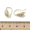 Brass Micro Pave Cubic Zirconia Earring Hooks KK-C048-13C-G-3
