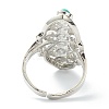 Adjustable Natural & Synthetic Gemstone Finger Rings RJEW-E166-06P-5