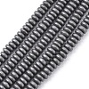 Matte Style Electroplate Non-magnetic Synthetic Hematite Flat Round Beads Strands X-G-M007-77-1