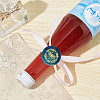 Brass Wax Seal Stamp with Wood Handle AJEW-WH0412-0025-5