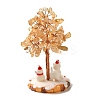 Christmas Natural Yellow Quartz Chips Tree Decorations DJEW-K028-01D-2