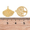 Stainless Steel Etched Metal Embellishments Pendants STAS-XCP0001-80-3