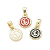 Brass Enamel Pendants KK-CBA3F25-01B-G-1