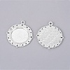 Tibetan Style Alloy Pendant Cabochon Settings TIBE-T003-08S-RS-1