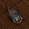 Clear Domed Glass Cabochon Cover and Brass Leverback Earring Settings for DIY DIY-X0160-R-NR-3