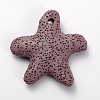 Synthetic Lava Rock Big Starfish/Sea Stars Pendants G-O025-05A-1