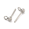 304 Stainless Steel Stud Earring Findings STAS-O004-10A-P-2