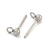 Non-Tarnish 304 Stainless Steel Stud Earring Findings STAS-O004-10A-P-2