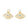 Rack Plating Brass Enamel Pendants KK-D073-28G-03-1