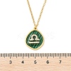 304 Stainless Steel Micro Pave Cubic Zirconia constellation Pendant Necklaces NJEW-R021-01G-07-5