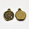 Antique Bronze Plated Alloy Rhinestone Charms ALRI-J152-Y-NF-1