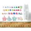 DIY Round & Flat Round with Letters Acrylic & Resin Bracelets Jewelry Making Kits DIY-FS0007-44-5