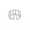 Non-Tarnish 304 Stainless Steel Rectangle Hollow Open Cuff Ring for Women RJEW-S405-161P-2