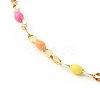 304 Stainless Steel Enamel Link Chains Bracelets BJEW-JB06336-2