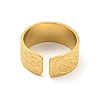Ion Plating(IP) 304 Stainless Steel Open Cuff Rings RJEW-K245-94G-3