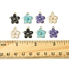 30Pcs 5 Colors Alloy Enamel Pendants ENAM-FS0002-07-5