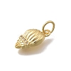 Brass Micro Pave Clear Cubic Zirconia Charms KK-D431-061G-2