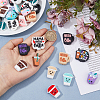 36Pcs 18 Styles PVC Cartoon Drink Teether Silicone Beads PVC-HS0001-02-3
