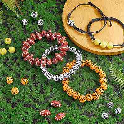 500Pcs 5 Style Craft Style Acrylic Beads FIND-SZ0005-81-1