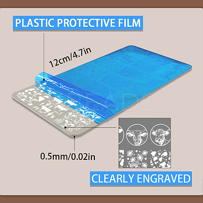 Stainless Steel DIY Nail Art Templates MRMJ-PH0002-96B-1