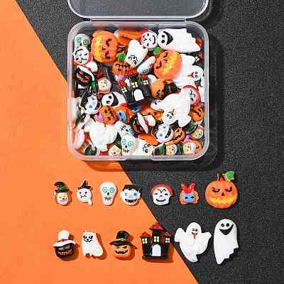 14 Styles Halloween Theme Luminous Resin Decoden Cabochons CRES-FS0001-29-1