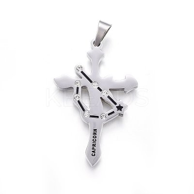 304 Stainless Steel Pendants STAS-P215-49P-07-1