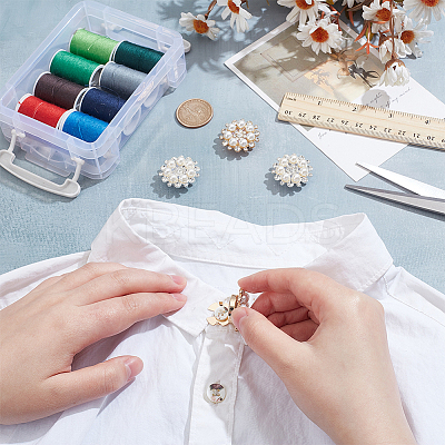 4Pcs Alloy Rhinestone Cufflinks HJEW-NB00216-1