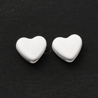 Heart Spray Painted Alloy Beads FIND-G053-01O-1
