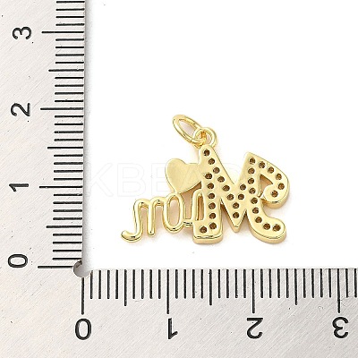 Brass Micro Pave Clear Cubic Zirconia Pendants FIND-Z041-11C-1