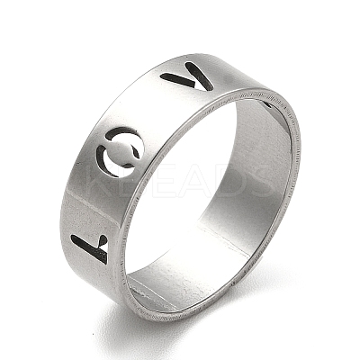 Non-Tarnish 201 Stainless Steel Finger Rings RJEW-G278-23P-1