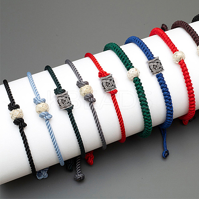 10Pcs Tibetan Style Alloy Dreadlocks Braiding Beads OHAR-DC0001-06B-1