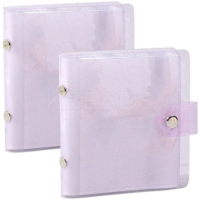 2Pcs PVC Mini Photocard Holder Book AJEW-SP0002-20B-04-1