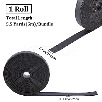 5M Flat Imitation Leather Cord LC-GF0001-05A-01-1