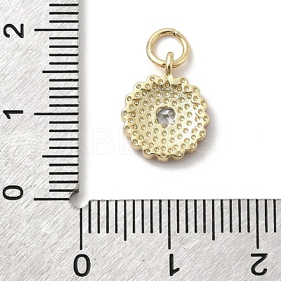 Brass Micro Pave Cubic Zirconia Pendants KK-A278-09G-04-1