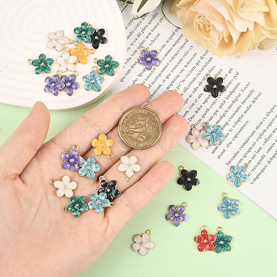 30Pcs Alloy Enamel Pendants ENAM-YW0005-92-1