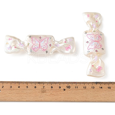 Printed Opaque Acrylic Beads OACR-B054-01A-1