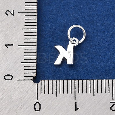 925 Sterling Silver Letter Charms STER-C012-01S-K-1