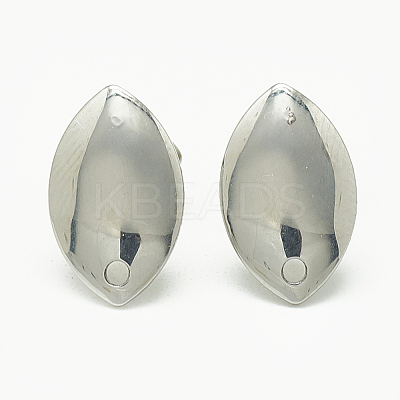 Non-Tarnish 304 Stainless Steel Stud Earring Findings STAS-Q225-18A-1