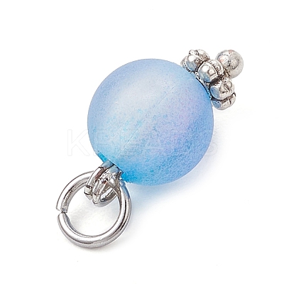 Frosted Transparent Acrylic Pendants PALLOY-JF04174-01-1