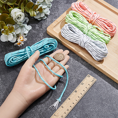 20M 4 Colors Luminous Glow in the Dark Polyester Cord AJEW-SP0004-85-1