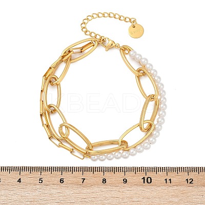 304 Stainless Steel Multi-strand Bracelets BJEW-C104-02G-1