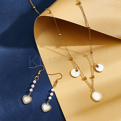 6Pcs 3 Styles Shell Pendants STAS-CA0001-49-1