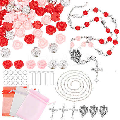DIY Catholic Rosary Necklace Making Kit DIY-PH0008-91-1