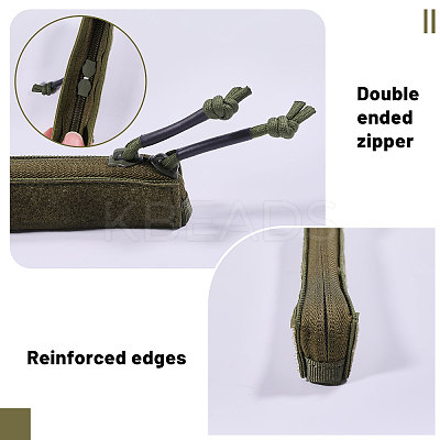 Nylon & Plastic Outdoor Tactical Vest Zipper Strip DIY-WH0128-60B-1