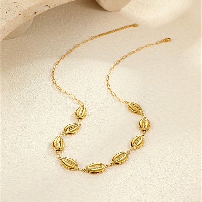 Ocean 304 Stainless Steel Link Chain Necklaces for Women LS-NJEW-A060-01C-G-1